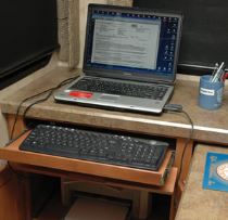 Computer workstation in Tiffin Allegro motorhome
