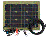 Keep motorhome batteries charged using the 25-watt SolarPulse SP25 solar charger from PulseTech Products Corporation