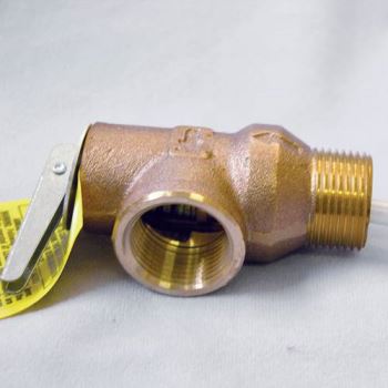 Propane RV water heater components: Pressure and temperature (P&T) relief valve