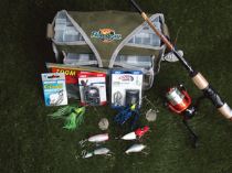 The Bass Kit from The Kids Fishing Shop LLC provides all the gear youngsters need to be catching whoppers in no time on your next motorhome trip.
