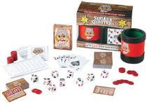 Add fun to your next outing with the Square Shooters game from Heartland Consumer Products LLC, which combines the best of dice and cards.
