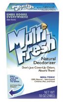 MultiFresh Natural Deodorizer from Howell Enterprises LLC absorbs odors and moisture in a motorhome.