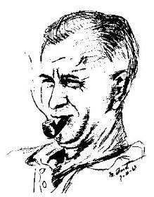 Ken Scott, L63, FMCA's first executive director, became known as the Pipe Dreamer. This portrait of him was drawn at Damariscotta Lake in Maine where the Scotts viewed the solar eclipse the same weekend FMCA was formed. They were unaware of the formation of the group until a chance meeting at a gas station at the end of the weekend.