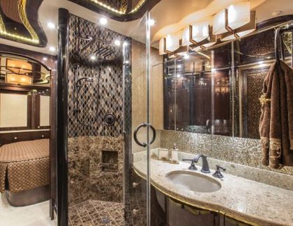 Millennium custom coach conversions are replete with high-end finishes for a luxurious look.