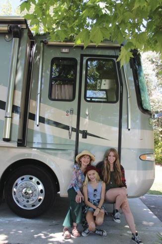 Carole enjoys taking her granddaughters Jenna, center, and Hannah on motorhome trips.