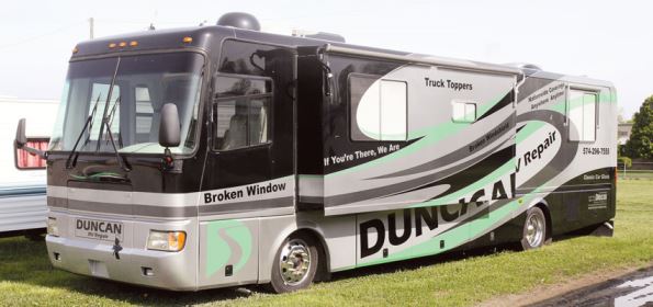 The company takes a specially outfitted coach to trade shows.