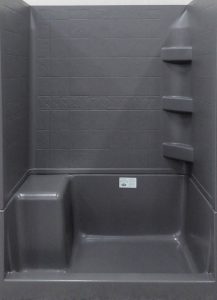 Duo-Form Plastics has launched a line of shower walls in a new color, storm gray.