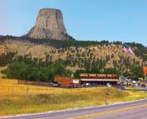 Devils Tower, the first U.S. national monument, is visible from Devils Tower KOA.