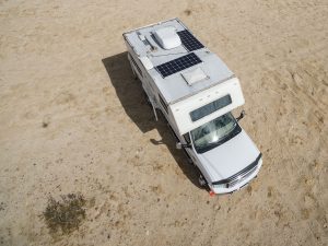 If there is space, the RV roof can be a good place to mount solar panels, but they won't work as well when you park in the shade.