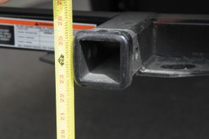 At the normal ride height setting, the distance from the ground to the bottom of the hitch was 23 inches.