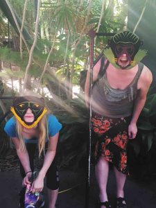 Family run modeling masks.