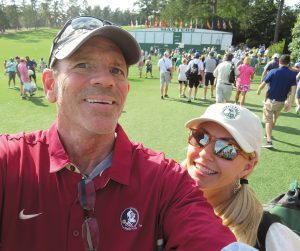 David and Julie Palmer's bucket list tour included being part of the golf gallery at the Masters Tournament in Augusta, Georgia.