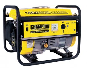 Champion 1,500-watt gasoline-powered generator.
