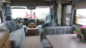 Isadore and Vivian Burdeniuk's 1990 Fleetwood Pace Arrow motorhome was restored to its vintage appearance by J.C. Custom Fibreglass in Springfield, Manitoba.