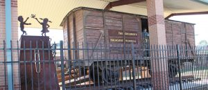 This railcar outside Whitwell Middle School in Whitwell, Tennessee, site of the Children’s Holocaust Memorial, transported Jews to labor and death camps.