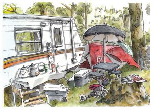 An original sketch from Steven B. Reddy’s book Everyday Sketching & Drawing.