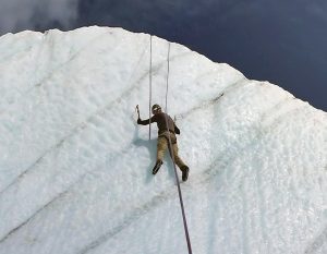 Garrett Davis had the opportunity to climb ice walls in Alaska when the family visited the state.