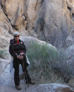 The author while hiking on the Barber Peak Loop Trail.