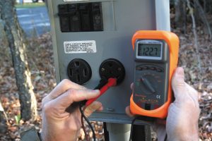 A multimeter can perform various measurement functions, and each is chosen by turning the device’s selection dial.