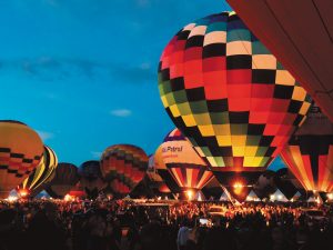 Heather Woodland witnessed “Dawn Patrol,” a spectacular early-morning balloon release at the Albuquerque International Balloon Fiesta in New Mexico.