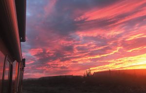 Desert, ocean, and mountain views make Baja a never-ending photo opportunity. Shown here, a sunset near San Ignacio.