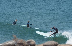 Scorpion Bay is a perfect spot for beginners and pros alike to do some surfing.