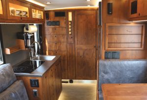 Warm maple hardwood creates a welcoming interior, accompanied by state-of-the-art systems and features. Abundant drawer and cabinet storage is available throughout the EarthRoamer XV-LTS.