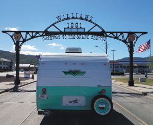 The Williamses boarded a Grand Canyon Railway train — in Williams, Arizona — that took them to the national park.