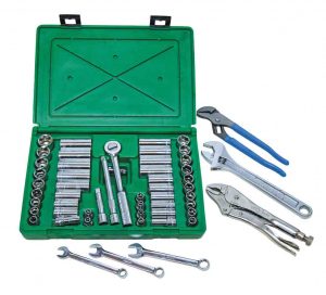 Pliers and wrenches.