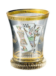 The Mahler Collection of Germanic Glass includes this footed beaker created circa 1825.