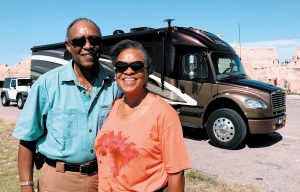 Charlie and Cindy Simmons travel to FMCA conventions in their Dynamax DX3 motorhome.