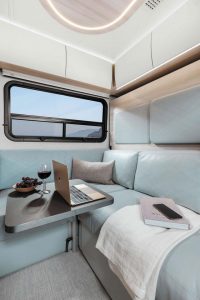 The Unity Rear Lounge Concept motorhome, from Leisure Travel Vans, has dual-zone living areas.