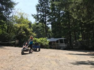 The Ingrams limit daily travel time and take frequent breaks, which helps keep their son, Tucker, content