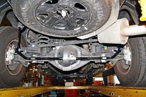 The Roadmaster Suspension Solutions anti-sway bar (top) is designed to improve stability and cornering control.