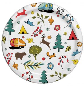 Camp Casual Into the Woods paper dinner plates