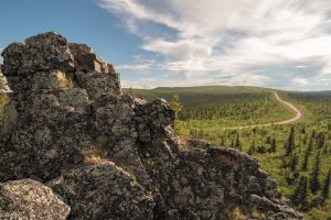 The Top of the World Highway offers Yukon travelers an alternate way to reach Dawson City.