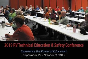 The 2019 RV Technical Education & Safety Conference will take place in Elizabethtown, Kentucky.