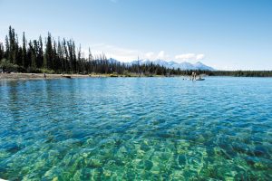 The beauty of Pine Lake can entice RVers to stay awhile at the primitive government-run campground there.