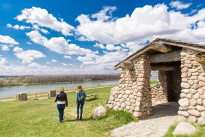 At the Double Ditch Indian Village State Historic Site, visitors can learn about the Plains Indians.