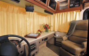 To ensure correct sizing when ordering new RV windshield drapes (and other furnishings), customers can send their old set to Active RV Upholstery. 