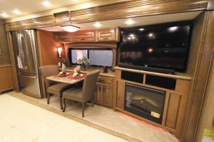 Today’s RVs include all of the comforts of home when it comes to entertainment systems.