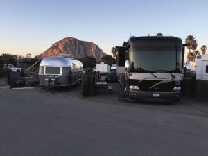 Don and Sue Hutchins sojourned at Morro Dunes RV Park in Morro Bay, California with “Hutch II,” their motorhome (right).