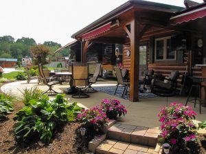 Most Deer Creek Motorcoach Resort lots come with a small casita, or cabin 