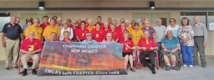 Members of Chaparral, FMCA’s 14th chapter, gathered to celebrate at Route 66 RV Resort near Albuquerque, New Mexico. 