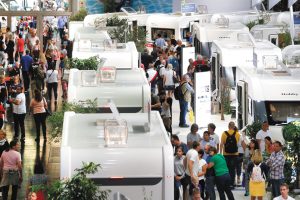 Visitors poured into the Dusseldorf Exhibition Center in Germany for the 58th Caravan Salon Dusseldorf, billed as the world’s largest trade fair for RVs.