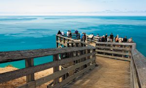 This overlook high above Lake Michigan is located along Pierce Stocking Scenic Drive.