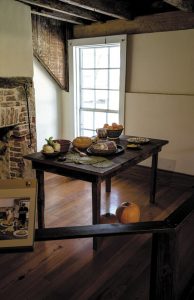 A glimpse of the kitchen in the plantation house. Visitors can take a guided tour of the interior on weekends.