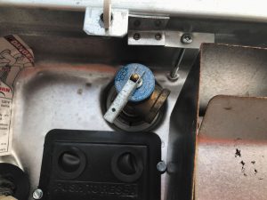 Check that the water heater’s pressure and temperature (P&T) relief valve is not dripping water; a leak may indicate the hot-water tank has lost its air pocket at the top.