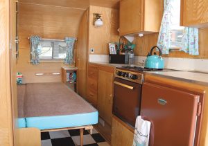 The Shasta contains original working appliances.