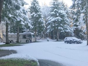 James McGavin captured the blanketing snow in Cannon Beach, a small town along the Oregon coast and the Pacific Coast Highway.